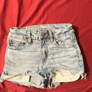 American Eagle Outfitters Women's Light Blue Denim Shorts